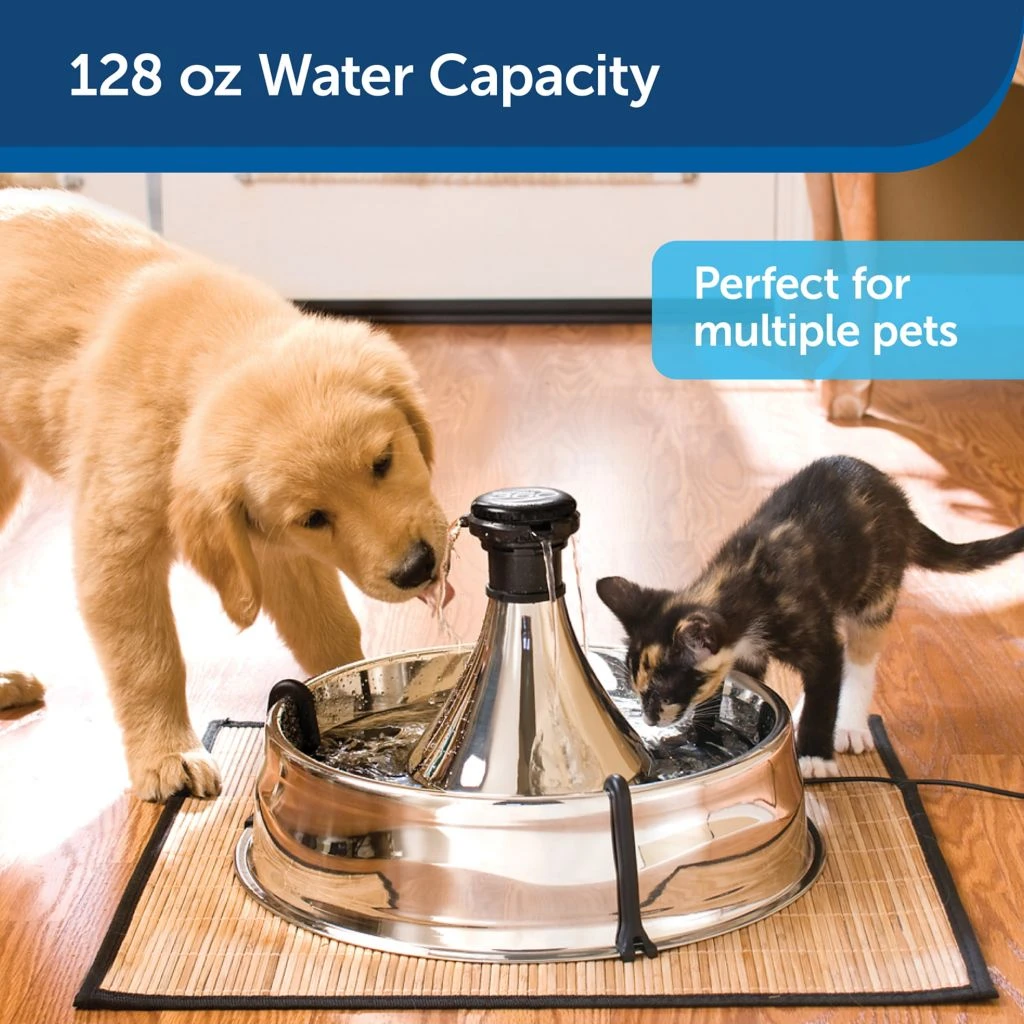 PetSafe Drinkwell Dishwasher Safe Stainless Steel Multi-Pet Pet Fountain 4 PetSafe Drinkwell Dishwasher Safe Stainless Steel Multi-Pet Pet Fountain - Image 2