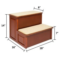 PetSafe CozyUp Wood Pet Steps, 2 Steps, 14 in High -PetSafe Sales Shop 1339554 A2