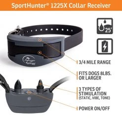PetSafe SportHunter 1225X Rechargeable Remote Dog Training Collar, 3/4 Mile Range, for Dogs 8 lb. or Larger -PetSafe Sales Shop 1460340 A4