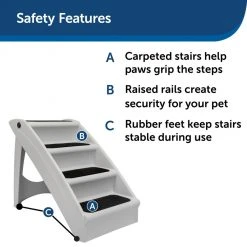 PetSafe CozyUp Folding Pet Steps, 24 in. x 16 in. x 20 in., 150 lb. Capacity 12 PetSafe CozyUp Folding Pet Steps, 24 in. x 16 in. x 20 in., 150 lb. Capacity -PetSafe Sales Shop 1592218 A2